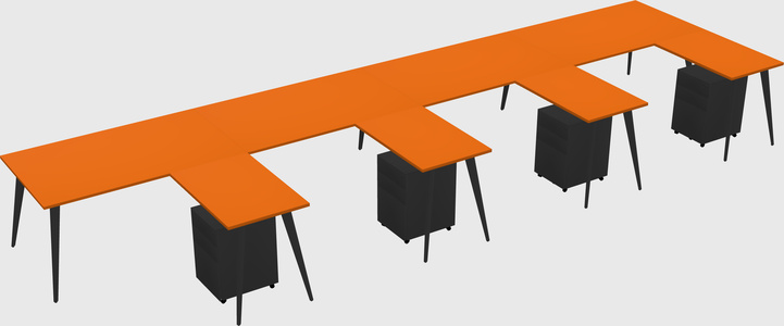 Modern L-shaped Office Desk