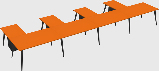Modern l-shaped office desk