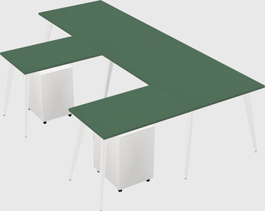 Modern l-shaped office desk