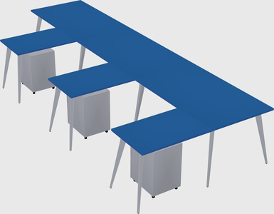 Modern l-shaped office desk
