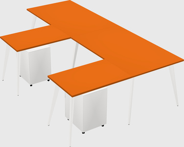 Modern l-shaped office desk
