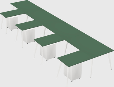 Modern l-shaped office desk