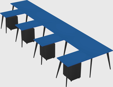 Modern l-shaped office desk