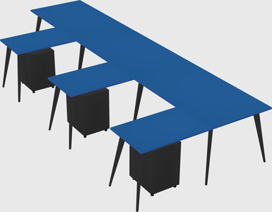 Modern l-shaped office desk