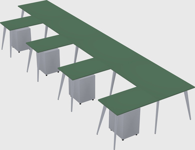Modern l-shaped office desk