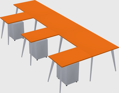 Modern l-shaped office desk