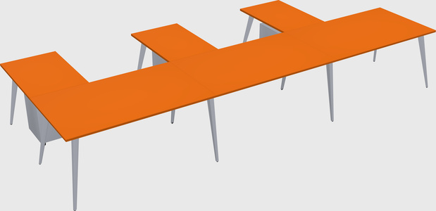 Modern l-shaped office desk