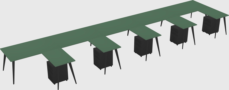 Modern l-shaped office desk
