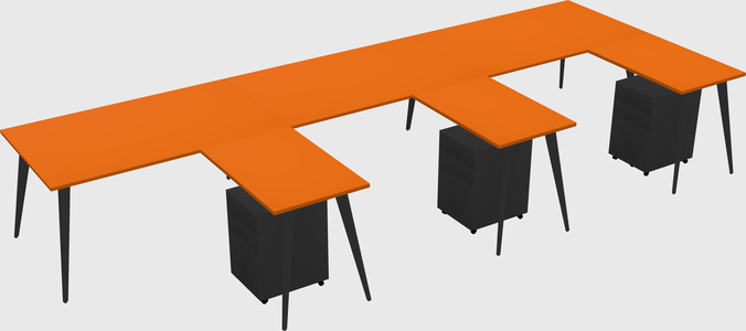 Modern l-shaped office desk