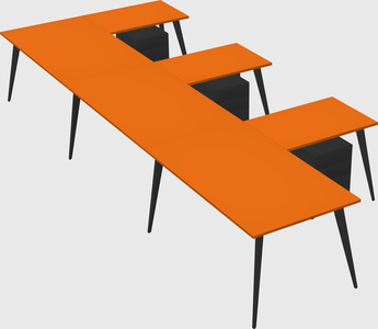 Modern l-shaped office desk