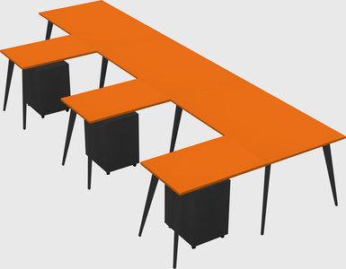 Modern l-shaped office desk