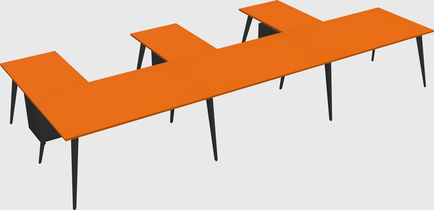 Modern l-shaped office desk