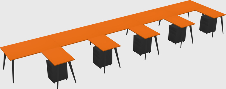 Modern L-shaped Office Desk