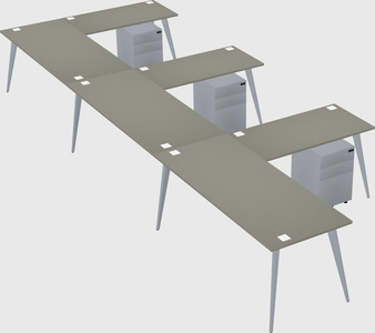 Modern l-shaped office desk