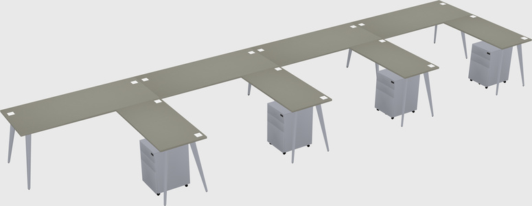 Modern L-shaped Office Desk