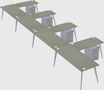 Modern l-shaped office desk