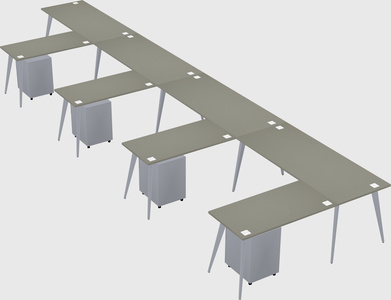 Modern l-shaped office desk