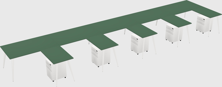 Modern l-shaped office desk