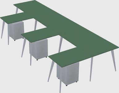 Modern l-shaped office desk