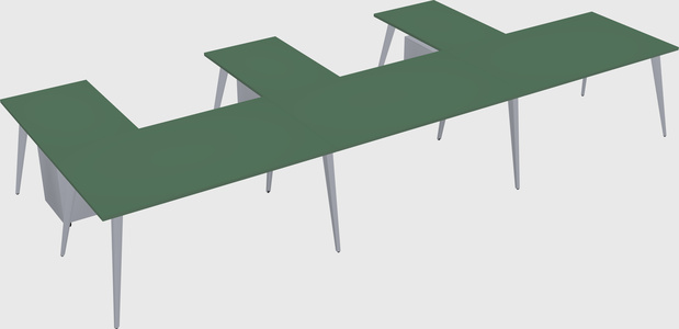 Modern l-shaped office desk