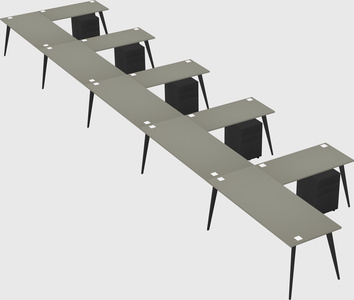 Modern l-shaped office desk