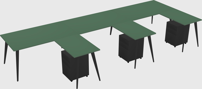 Modern L-shaped Office Desk