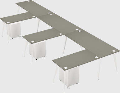 Modern l-shaped office desk