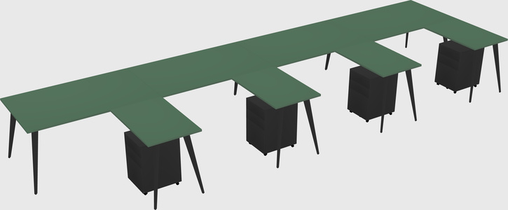 Modern L-shaped Office Desk