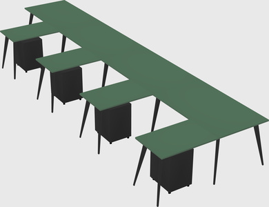 Modern l-shaped office desk