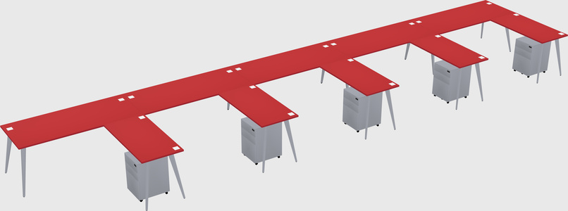 Modern L-shaped Office Desk