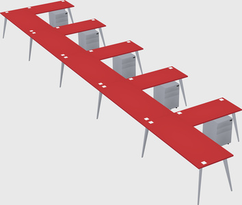 Modern l-shaped office desk