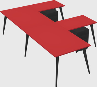 Modern l-shaped office desk