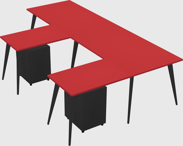 Modern l-shaped office desk