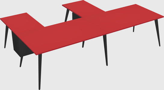 Modern l-shaped office desk