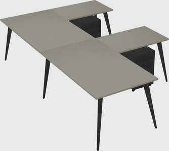 Modern l-shaped office desk