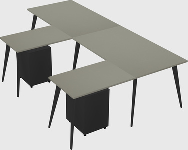 Modern l-shaped office desk