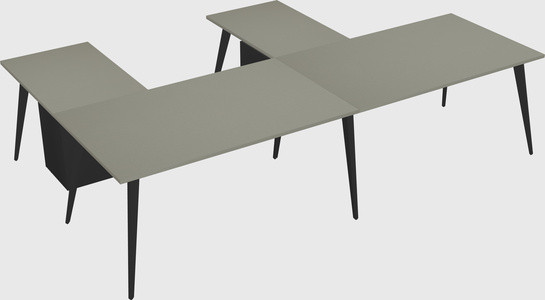 Modern l-shaped office desk