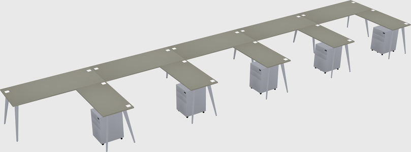 Modern L-shaped Office Desk