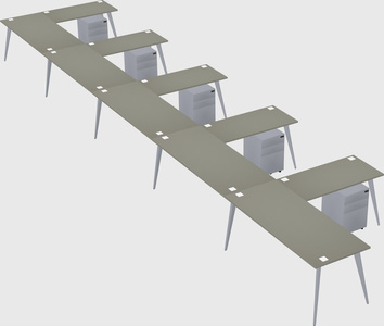 Modern l-shaped office desk