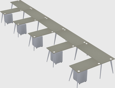 Modern l-shaped office desk