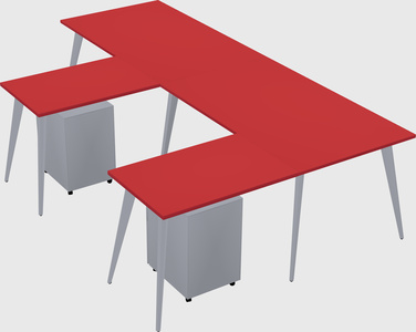 Modern l-shaped office desk