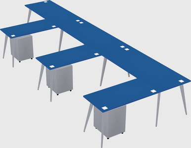 Modern l-shaped office desk