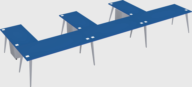 Modern l-shaped office desk