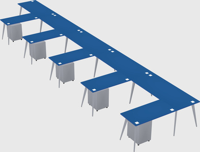 Modern l-shaped office desk