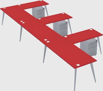 Modern l-shaped office desk