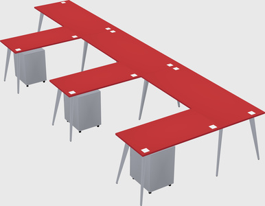 Modern l-shaped office desk