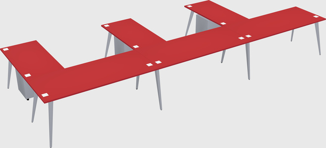 Modern l-shaped office desk