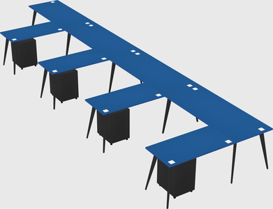 Modern l-shaped office desk