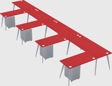 Modern l-shaped office desk