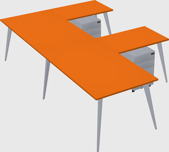 Modern l-shaped office desk